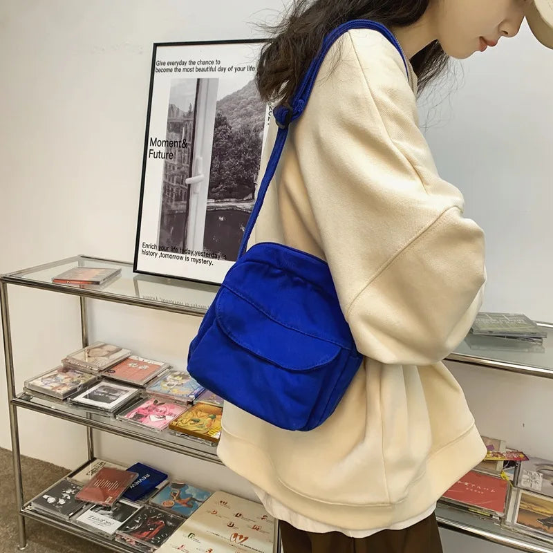 Spring Autumwomen Mini Shoulder Phone Purse Girl Student Cotton Cloth Mini Handb