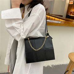 Spring Handbag Women One-shoulder Small Square Bag Casual Large Plaid Messenger