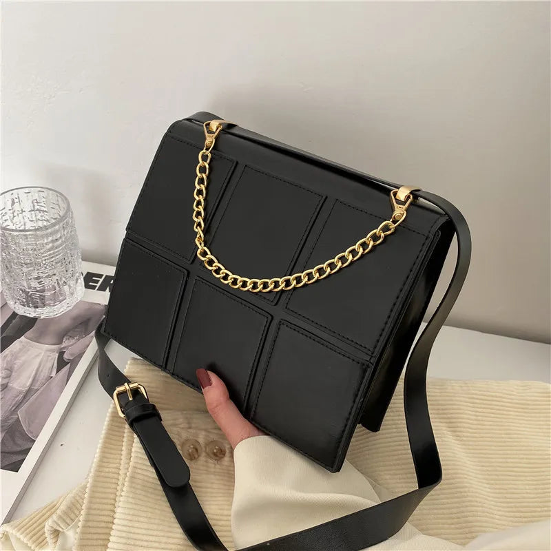 Spring Handbag Women One-shoulder Small Square Bag Casual Large Plaid Messenger