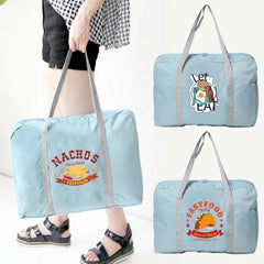 Foldable Duffle Bag Large Capacity Portable Luggage Bag Food Series