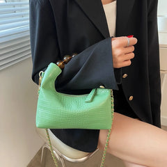 Stone Pattern Texture Beading Shoulder Bag Chain Bag