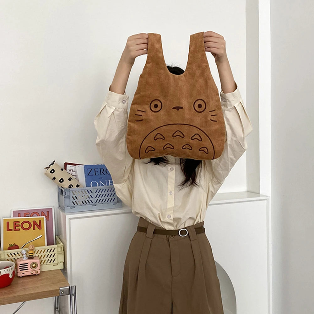 Ins Canvas Bag Corduroy Plush Handbag Leisure Small Bag