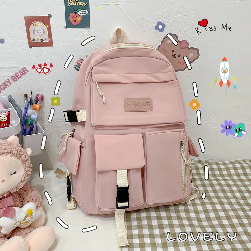 Large-capacity Lightweight School Backpack for Teen Girls