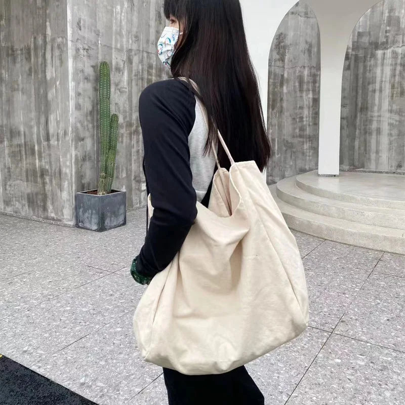 Vintage Canvas Shoulder Bag Women Crossbody