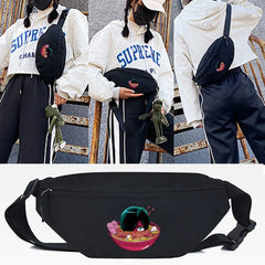 Monster Girl Print Waist Bag Crossbody Travel Hand Purse Shoulder Tote
