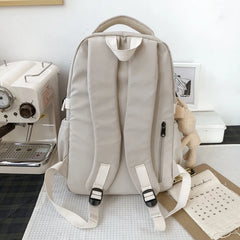 Waterproof Nylon Women Backpack Students Schoolbag