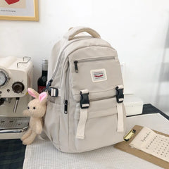 Waterproof Nylon Women Backpack Students Schoolbag