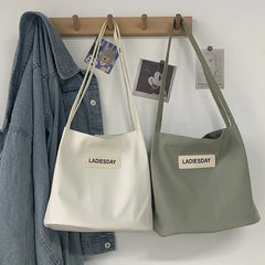 Waterproof Cotton Cloth Handbag for Women, Spring Autum Shoulder Bag