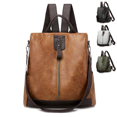 Women Backpack High Leather Large Capacity Schoolbag Travel Bag