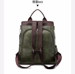 Women Backpack High Leather Large Capacity Schoolbag Travel Bag