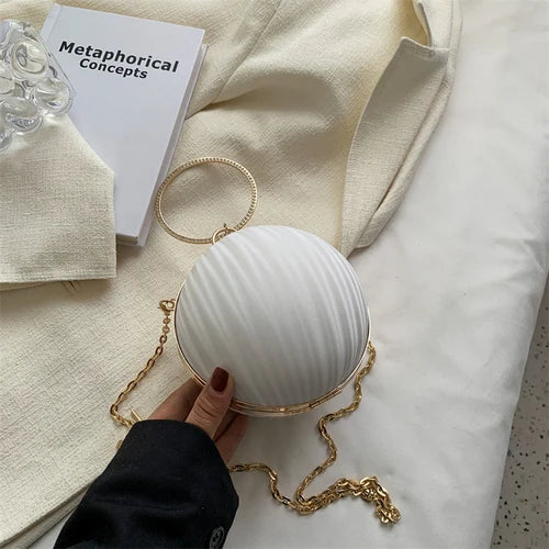 Women Spherical Handbag Mini Purse Chain Shoulder Bag