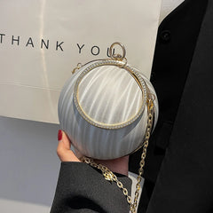 Women Spherical Handbag Mini Purse Chain Shoulder Bag