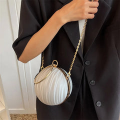 Women Spherical Handbag Mini Purse Chain Shoulder Bag