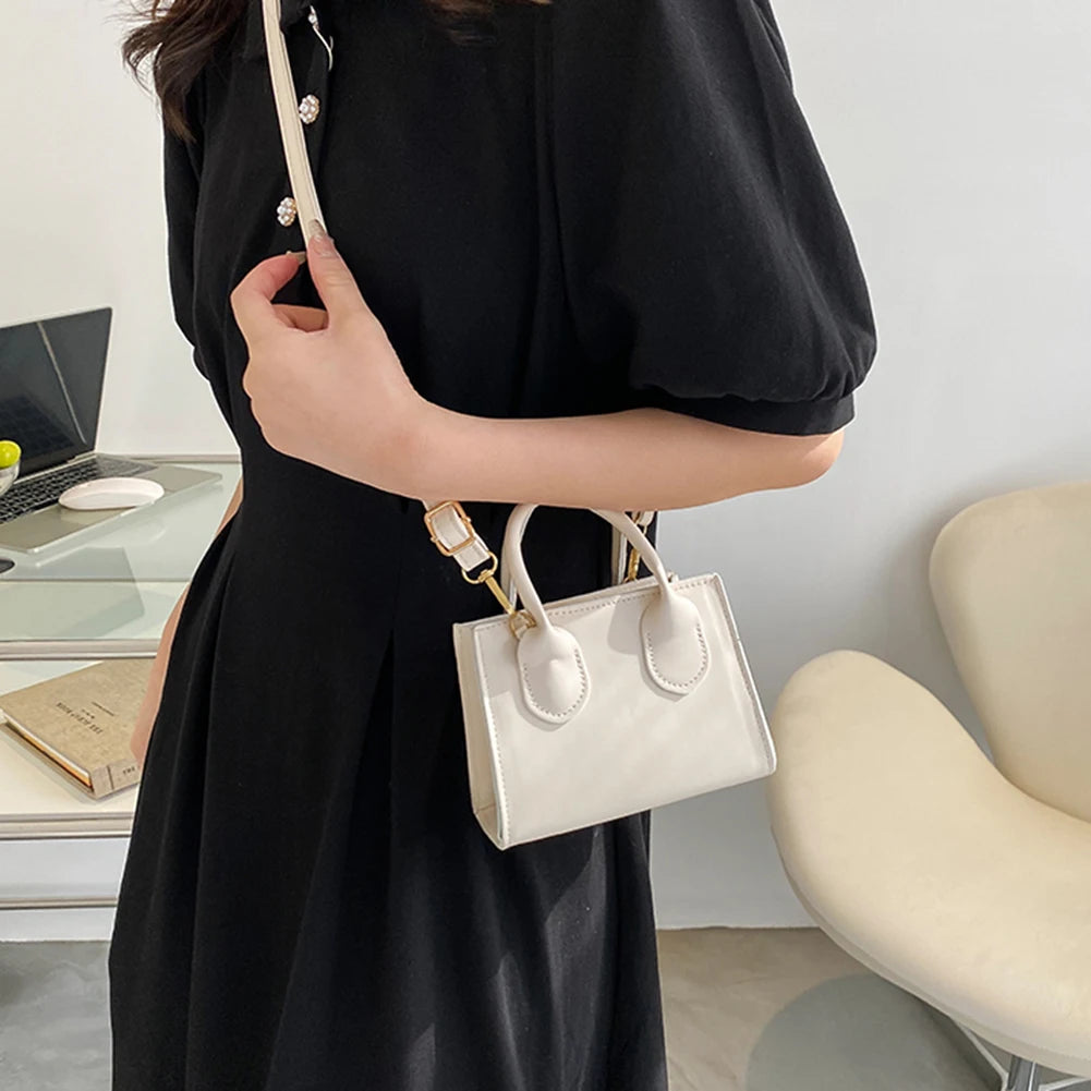 Women Small Square Bag Top-handle Handbags Chain Shoulder Crossbody Satchel Purs