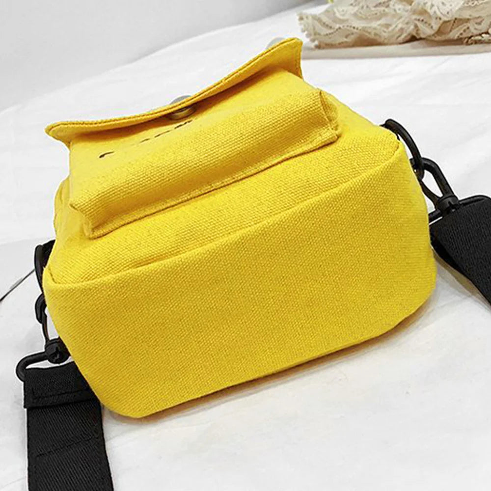 Women Shoulder Bag Canvas Small Handbag Zipper Messenger Phone Purse