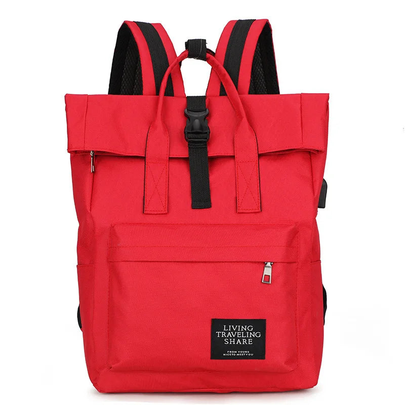 Women USB Charge Backpack Casual Rucksack Laptop Back Pack School Bags