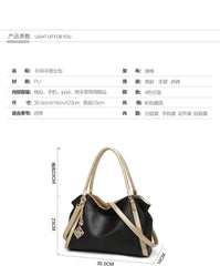 Women's PU Leather Handbag Large-capacity Shoulder Bag