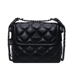 Women's PU Leather Rhombus Shoulder Bag with Chain