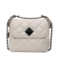 Women's PU Leather Rhombus Shoulder Bag with Chain
