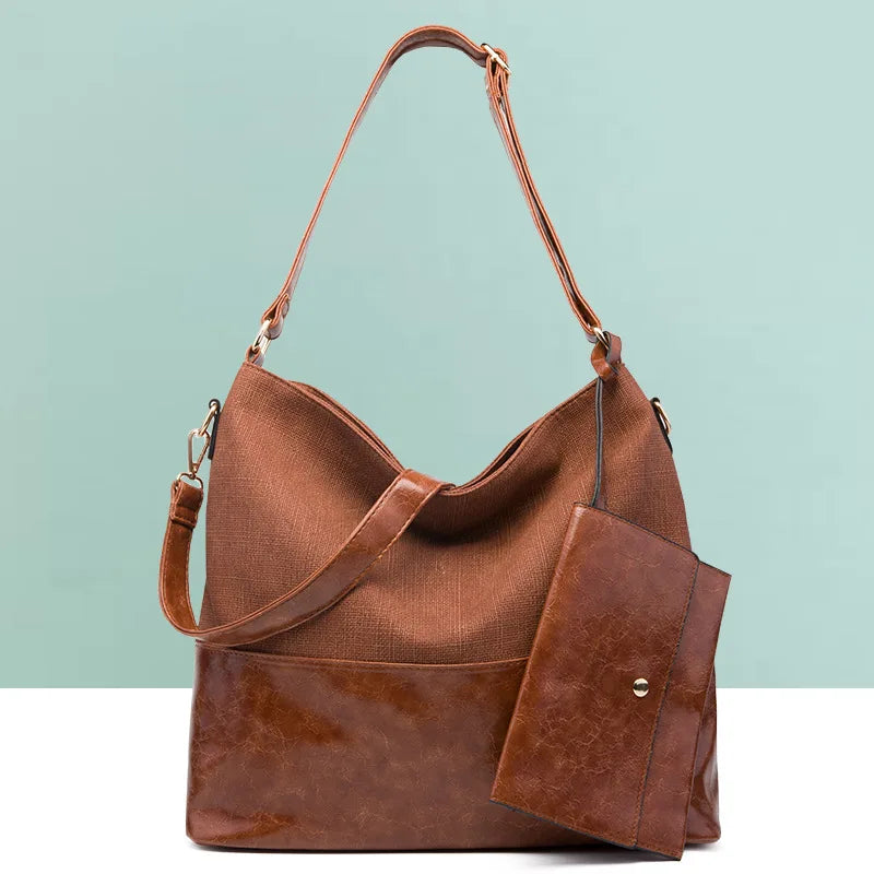 Stylish Large PU Leather Tote Bag for Women