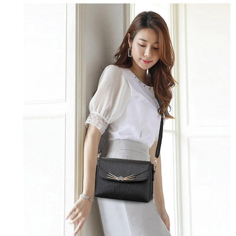 Women's PU Leather Messenger Bag Soft Shoulder Bags