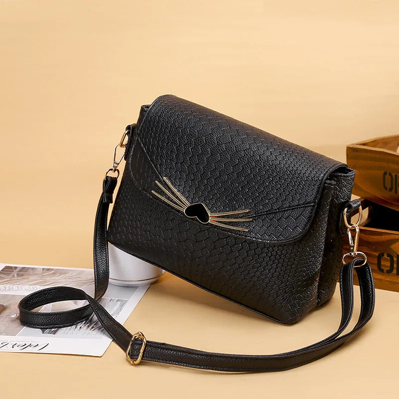 Women's PU Leather Messenger Bag Soft Shoulder Bags