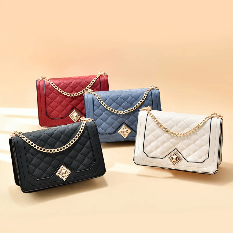 Women's Shoulder Bag Messenger Chain Lattice Bag