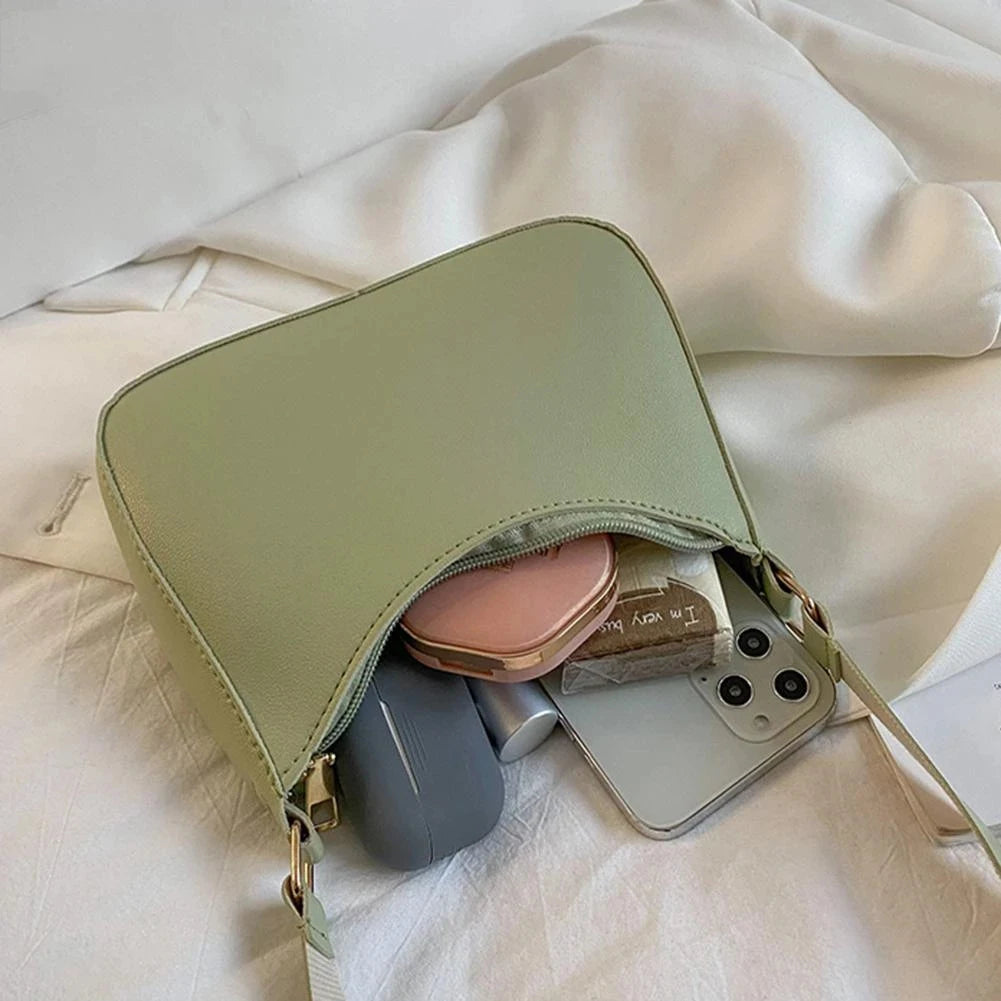 Retro PU Leather Shoulder Bag Women Hobos Handbags