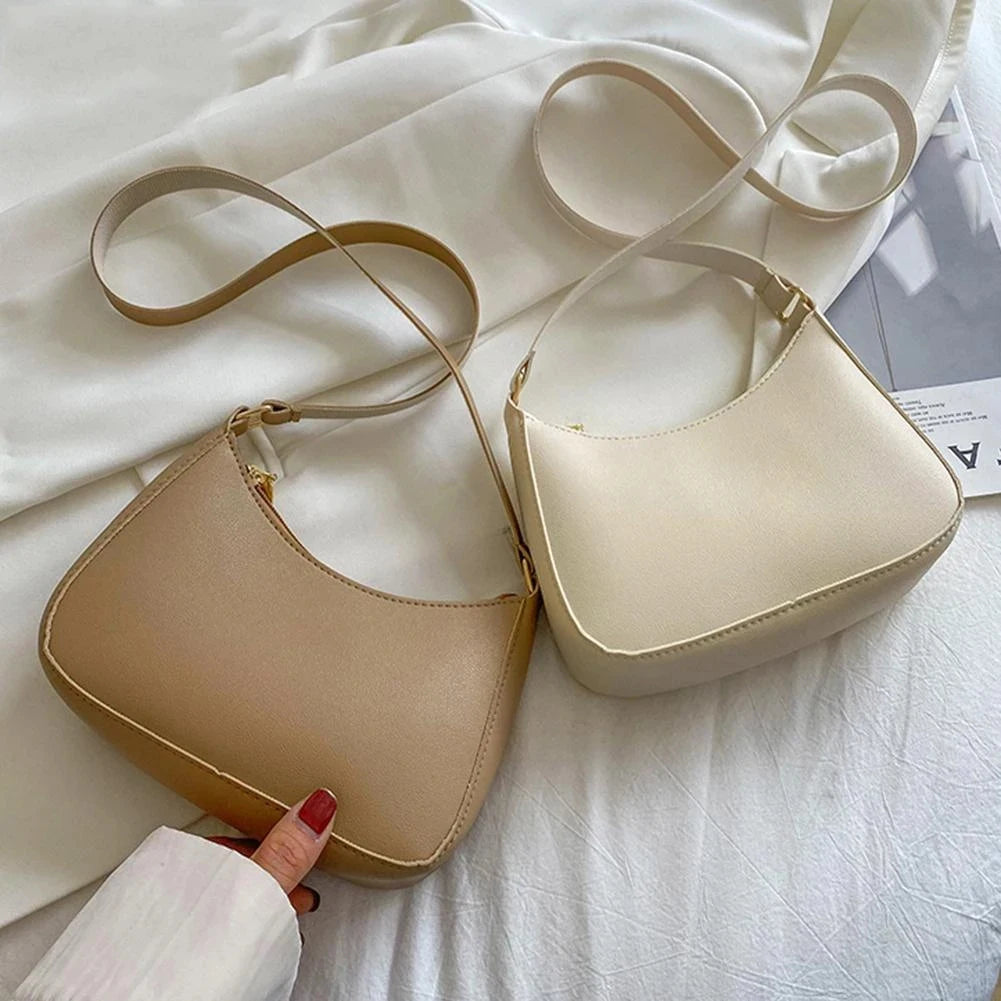 Retro PU Leather Shoulder Bag Women Hobos Handbags