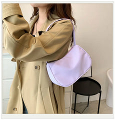 Retro Solid Totes Bags PU Leather Shoulder Underarm Bag
