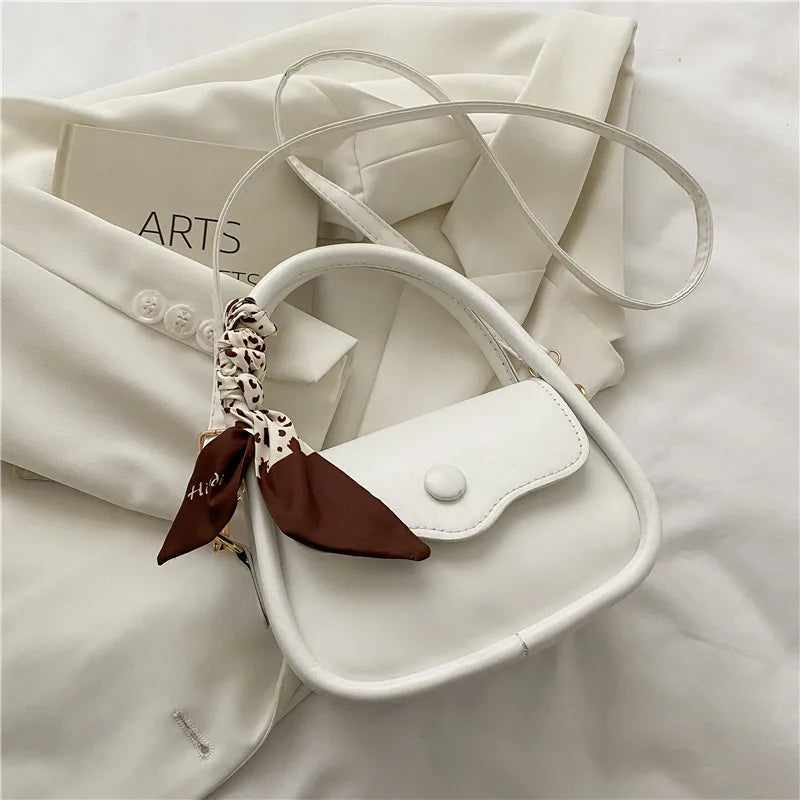 Small Leather Shoulder Bag Crossbody Handbag Underarm Bag