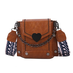 Women's Crossbody Bag Retro Heart Lock Shoulder Bag
