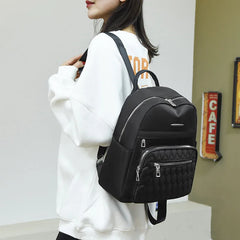 Embroidered Rhombus Backpack for Women