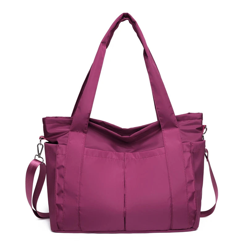 Women's Waterproof Nylon Handbags Large Capacity Top-handle Crossbody Bag