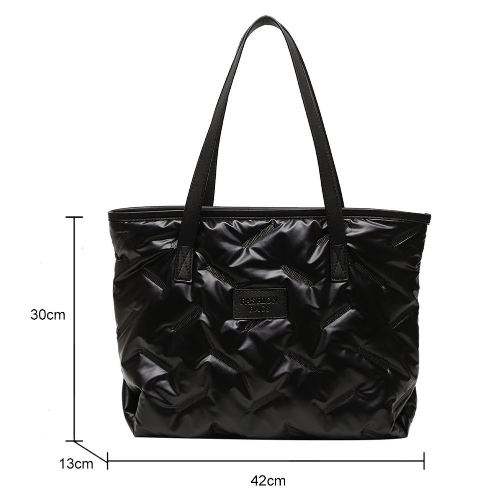 Women's Padded Handbag PU Leather Shoulder Bag Shopper Tote Bags
