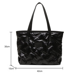 Women's Padded Handbag PU Leather Shoulder Bag Shopper Tote Bags