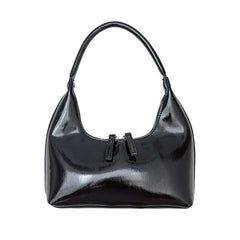 Half Moon Ladies Shoulder Bag Small Handbags, PU Leather Zipper Women Bag