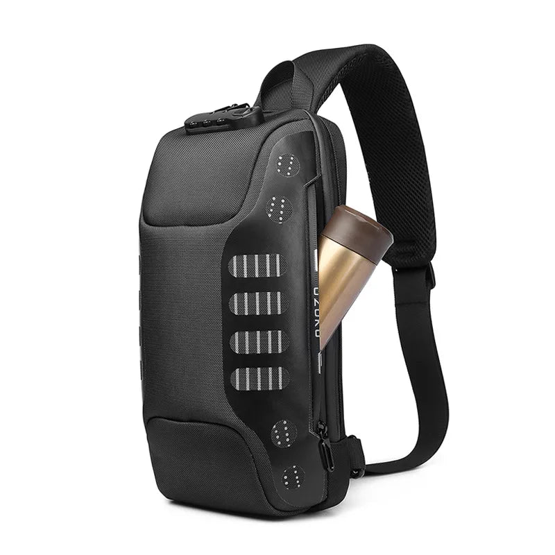 Anti-theft Shoulder Crossbody Messenger Chest Bag USB Sling Bag