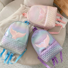 Women Girls Glitter Mermaid Backpack School Book Shoulder Bag Rucksack