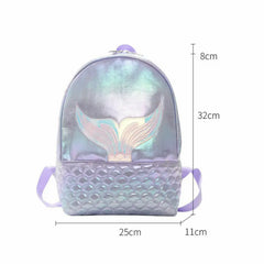 Women Girls Glitter Mermaid Backpack School Book Shoulder Bag Rucksack
