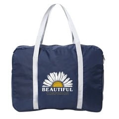 Portable Travel Bag Women Luggage Business Trip Daisy Pattern Large Capacity
