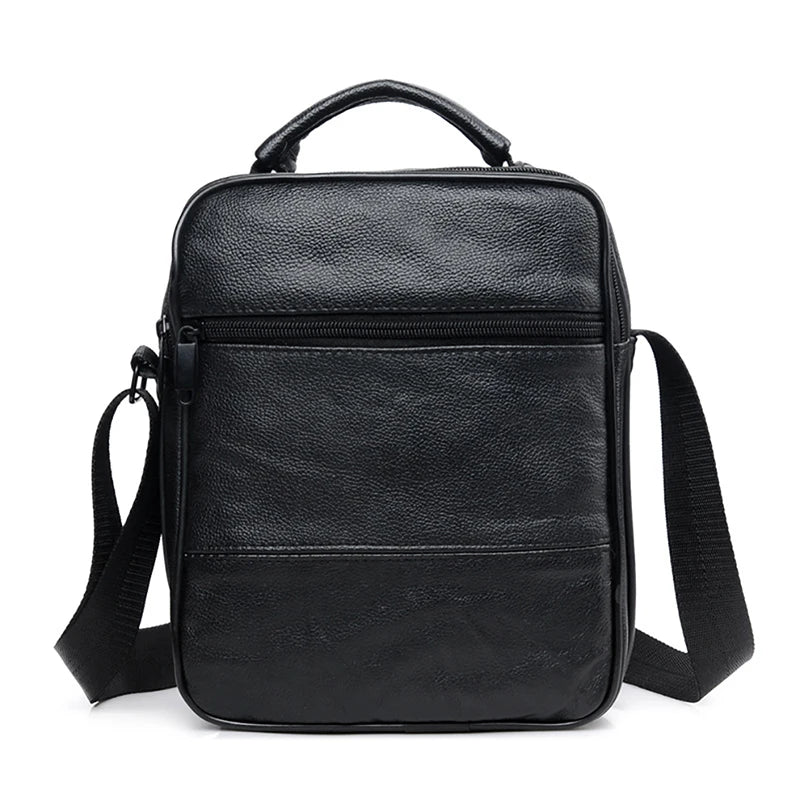 Men's Leather Messenger Bag Cross-body Tote Satchel