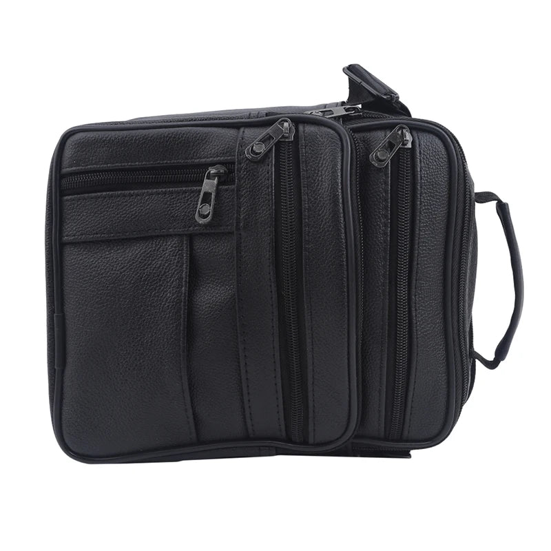 Men's Leather Messenger Bag Cross-body Tote Satchel