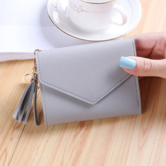 Short Tassel Wallet Women Purse Female Mini Wallets Students Lovely Purse Female
