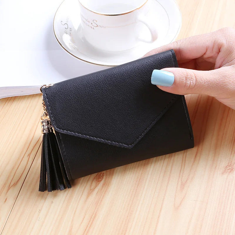 Short Tassel Wallet Women Purse Female Mini Wallets Students Lovely Purse Female