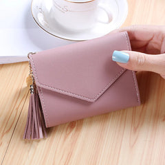 Short Tassel Wallet Women Purse Female Mini Wallets Students Lovely Purse Female