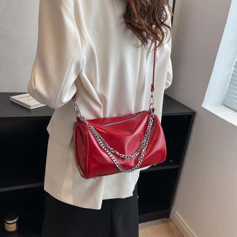 PU Leather Texture Armpit Bag for Women