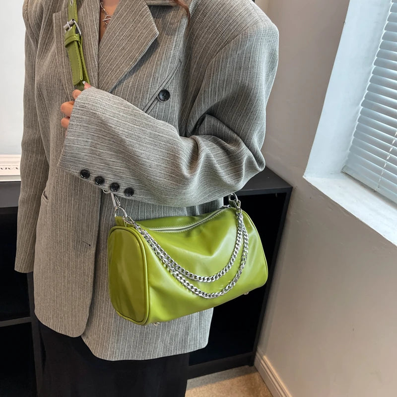 PU Leather Texture Armpit Bag for Women