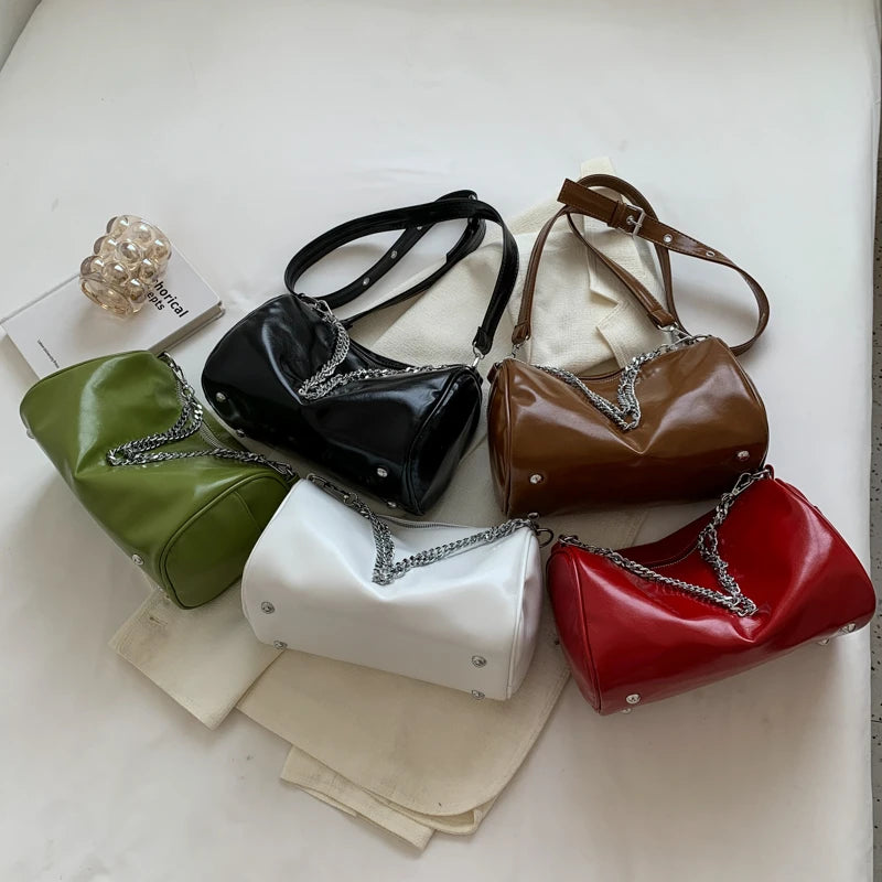 PU Leather Texture Armpit Bag for Women