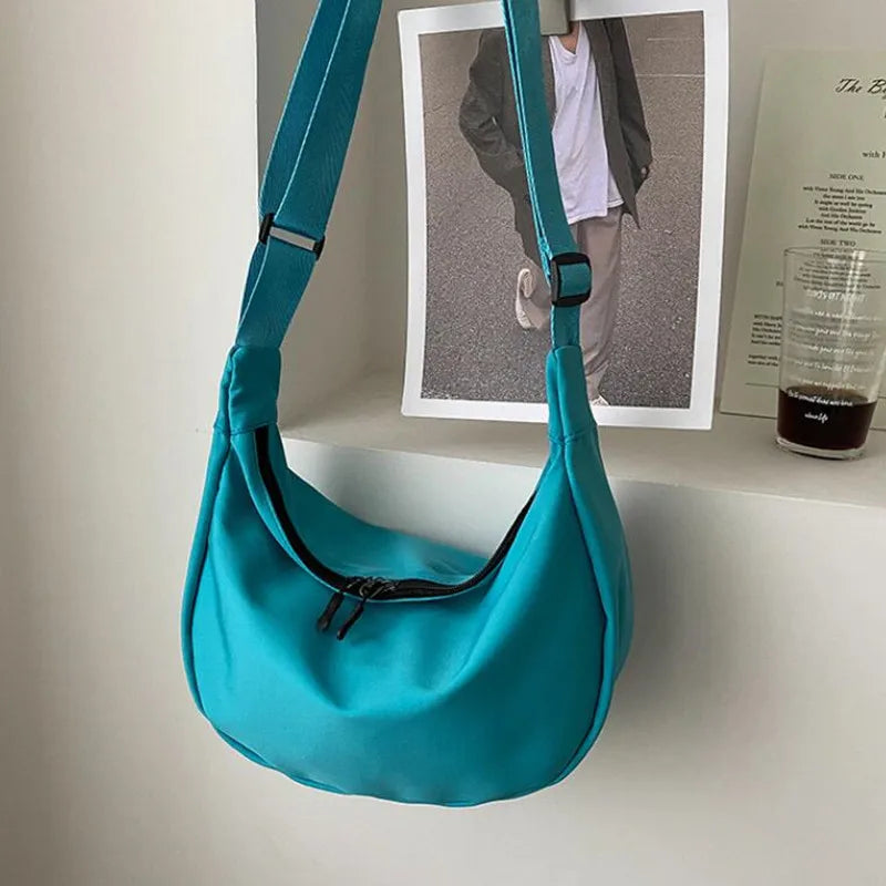 Women's Large Capacity Crossbody Bag Solid Shoulder Messenger Bag